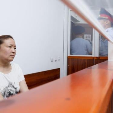 Ethnic-Kazakh Chinese citizen Sayragul Sauytbay in court in Zharkent, Kazkhstan, July, 2018.