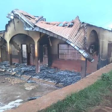 This house in Kikaikelaki village, North-West region, Cameroon, was burned by soldiers on April 30, 2019.