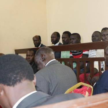 Accused detainees in court, Juba, South Sudan.