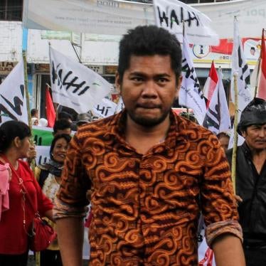 Golfrid Siregar (left),  an environmental lawyer, died on October 6, 2019 three days after his unconscious body was found in Medan, North Sumatra.  