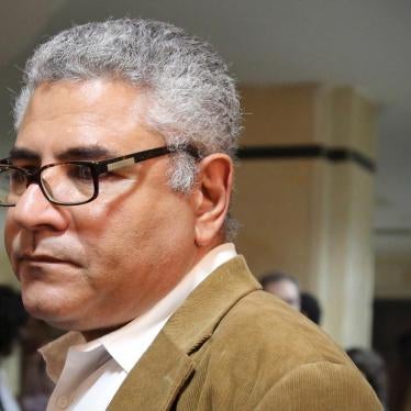 Human rights activist Gamal Eid is seen at a court in Cairo, March 24, 2016. 