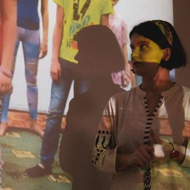 Yulia Tsvetkova, talking about her youth theater project “Pink and Blue”.