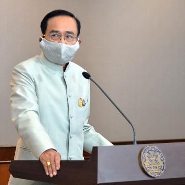 Thai Prime Minister Gen. Prayut Chan-Ocha delivers a televised speech in Bangkok, Thailand, March 24, 2020. 