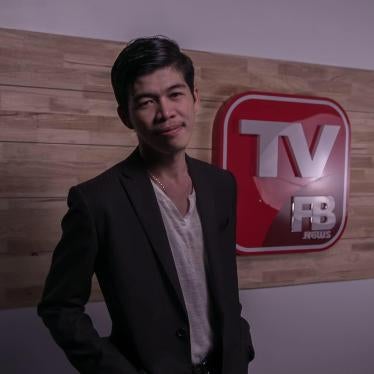 A screenshot of TVFB journalist, Sovann Rithy, who was arrested on April 7, 2020 for allegedly “stirring chaos” by quoting a Hun Sen speech.